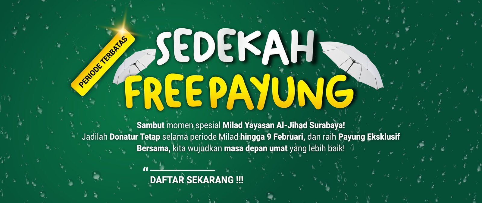 Spesial milad free payung