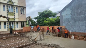 Pengecoran lantai 2 Gedung Abah Moegianto